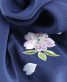卒業式袴単品レンタル[刺繍]明るい紺に桜[身長153-157cm]No.902